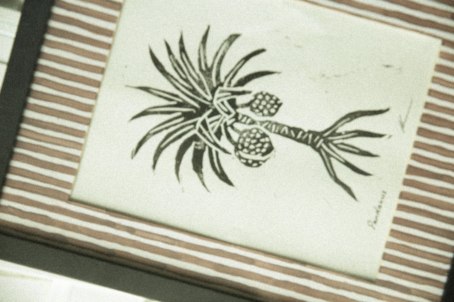 The Pandanus Tree - Lino Print