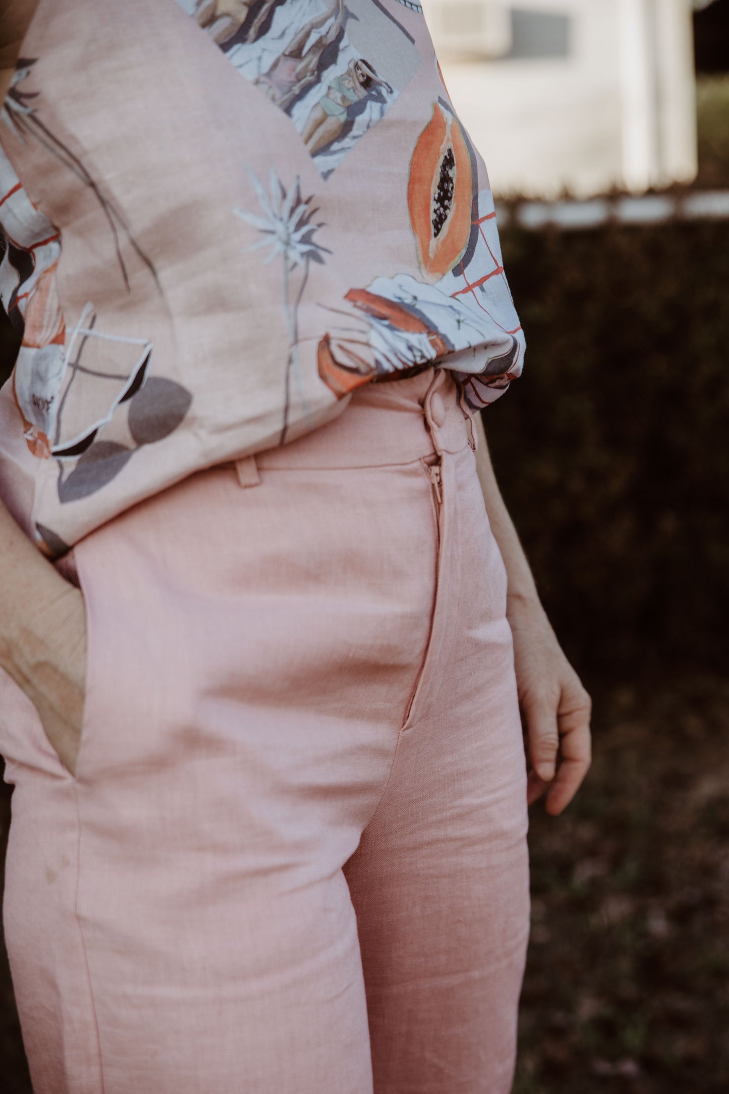 The Cuffed Pants | Blush
