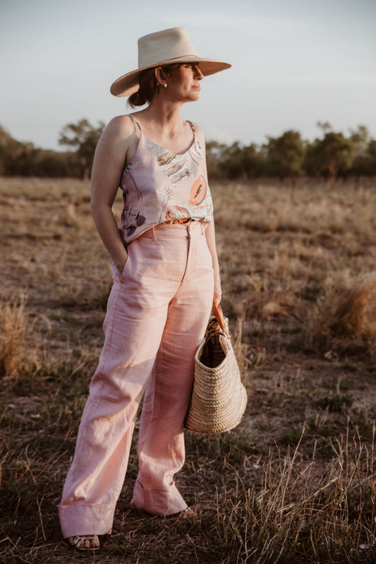 The Cuffed Pants | Blush